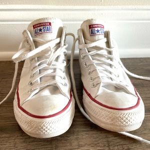 Barely worn white converse!